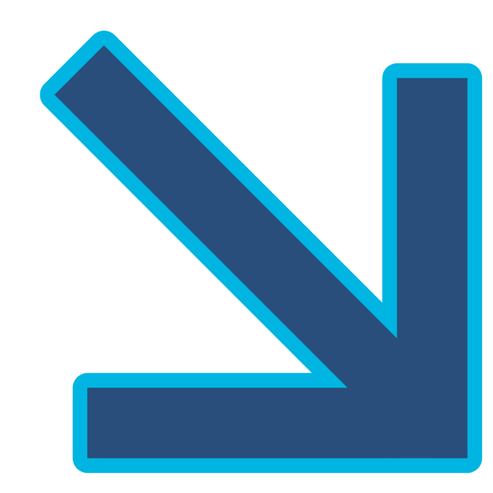 blue arrow downwards